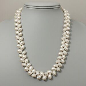 Creamy White Pearl Necklace Authentic Fresh Water Potato Pearl